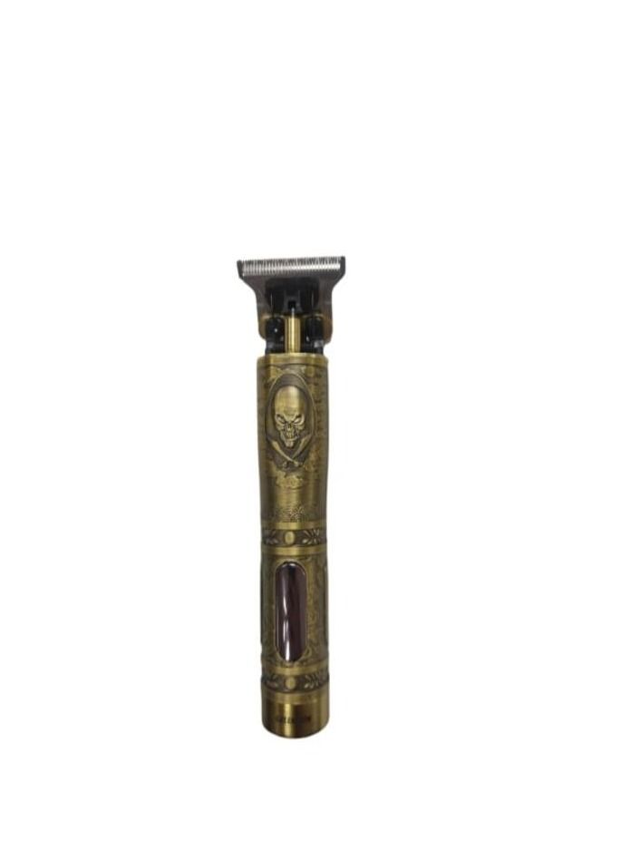 Pirates Hair Trimmer / LCD Display / Considerable Working Time / High Battery Capacity / 3 Limited Combs / High Power Motor - Gold