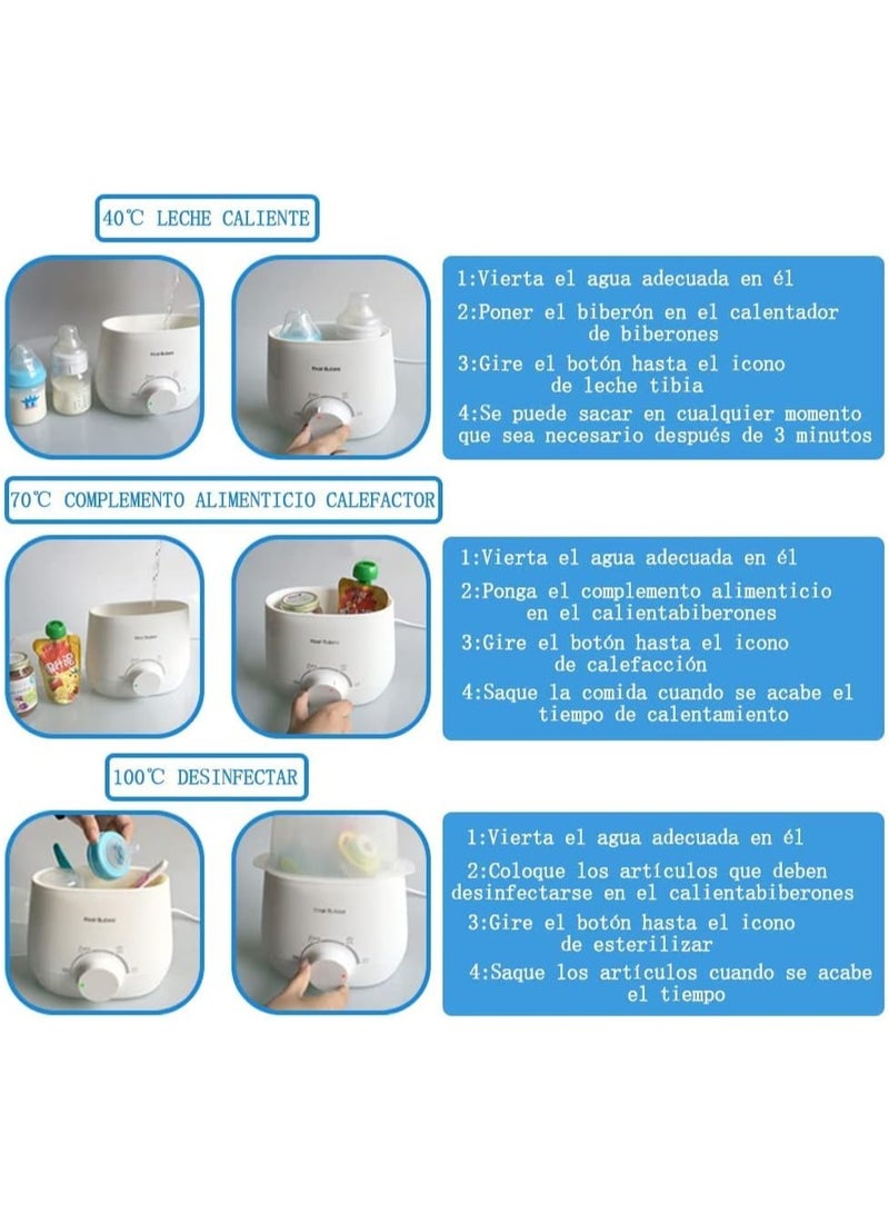 3-in-1 Baby Bottle Steam Sterilizer, Food Heater & Warmer – BPA-Free, Fast Warming for Breast Milk & Formula, Accurate Temperature Control