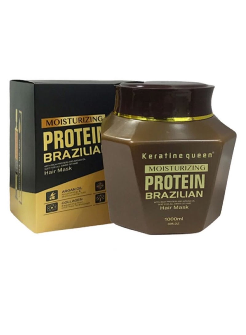 Keratine Queen Moisturizing Protein Brazilian Hair Mask 1000ml