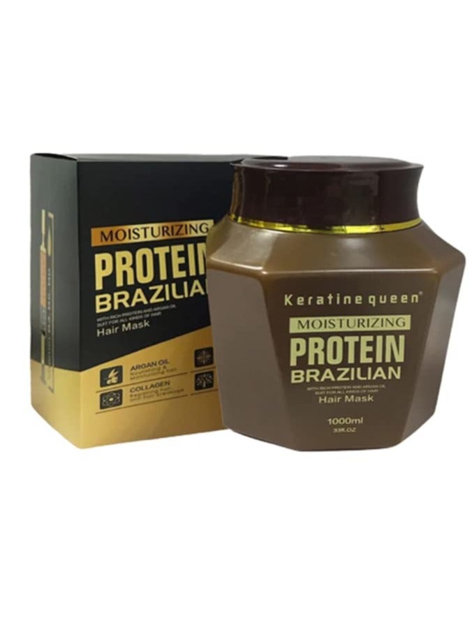 Keratine Queen Moisturizing Protein Brazilian Hair Mask 1000ml