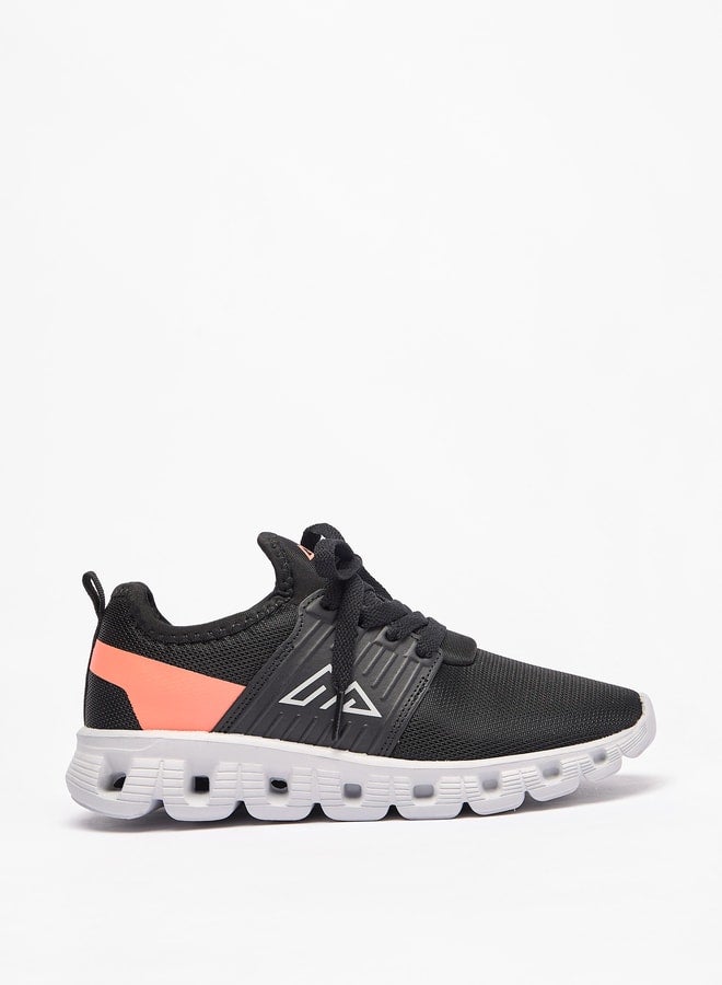 Boy's Logo Detail Sports Shoes with Lace-Up Closure