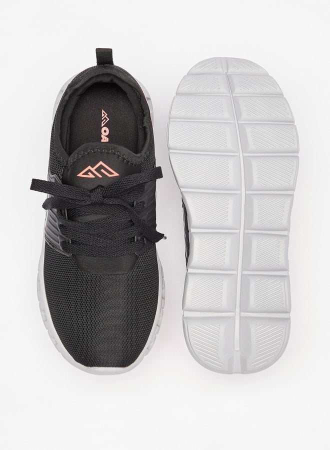 Boy's Logo Detail Sports Shoes with Lace-Up Closure