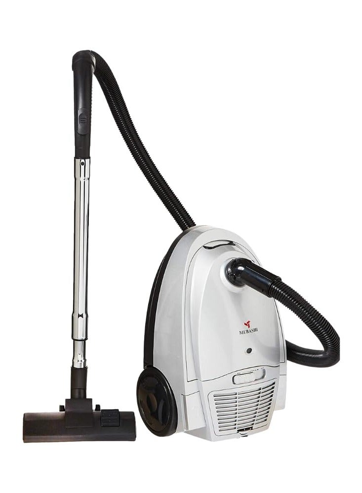 MEBASHI Bagged Vacuum Cleaner with Rollers, 4.5L Capacity, Automatic Cord Rewind, and Stepless Speed Control – Gray(ME VC2006)(2000W)