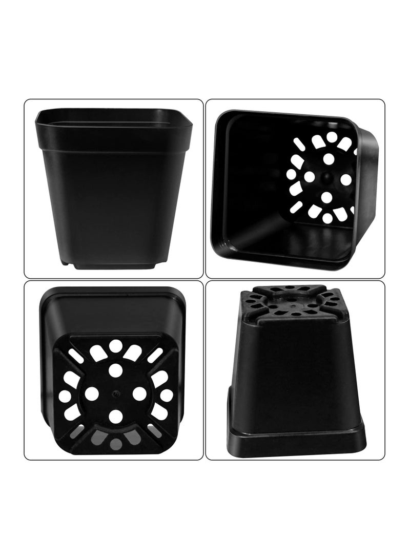 20pcs Seed Starting Pots, 7cm Plastic Nursery Pots Square Plant Pots Fruit Plant Pots Flower Plant Containers Seedling Containers Cutting Transplant Pots Gardening Supplies for Fruit Vegetable Plant