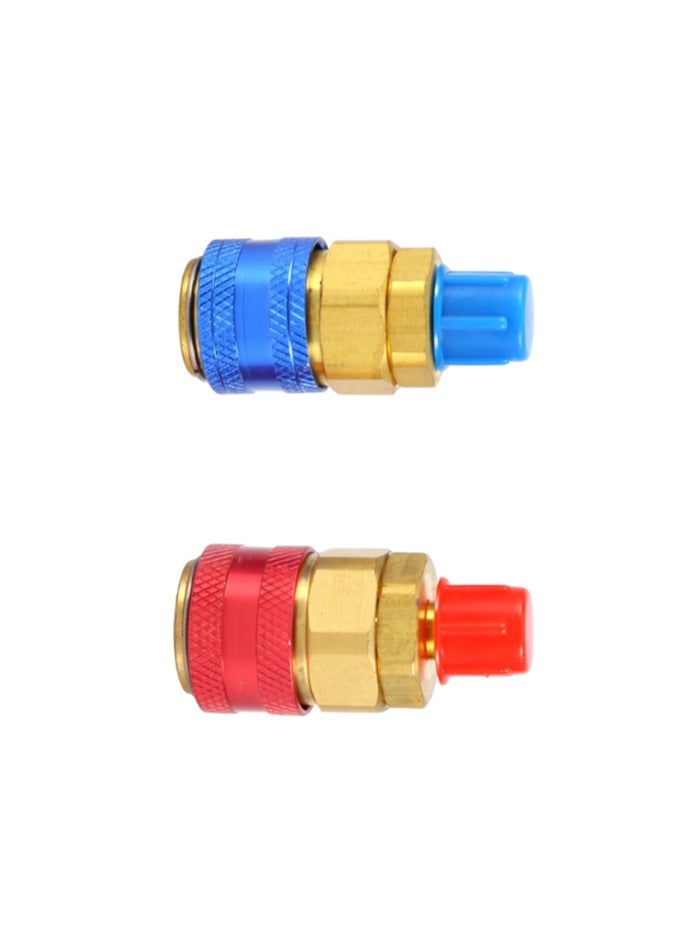 R134a Auto Car Quick Coupler Connector Brass Adapters Low & High Side AC Manifold