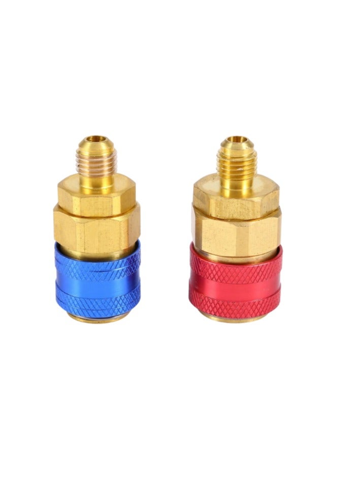 R134a Auto Car Quick Coupler Connector Brass Adapters Low & High Side AC Manifold