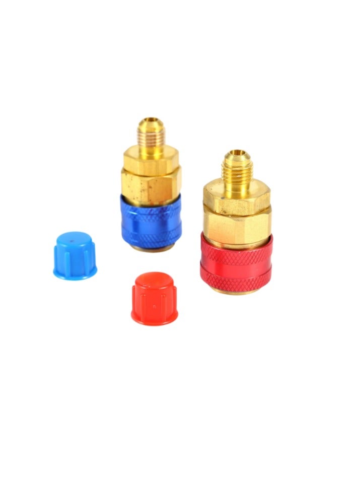 R134a Auto Car Quick Coupler Connector Brass Adapters Low & High Side AC Manifold