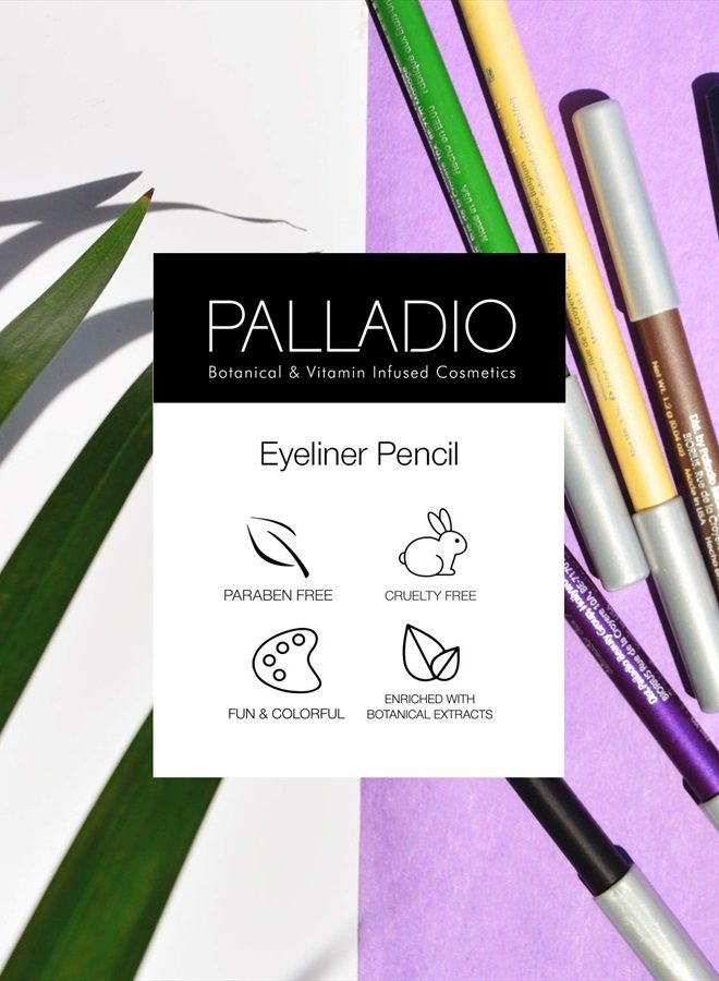 Wooden Eyeliner Pencil, Thin Pencil Shape, Easy Application, Firm yet Smooth Formula, Perfectly Outlined Eyes, Contour and Line, Long Lasting, Rich Pigment, Black