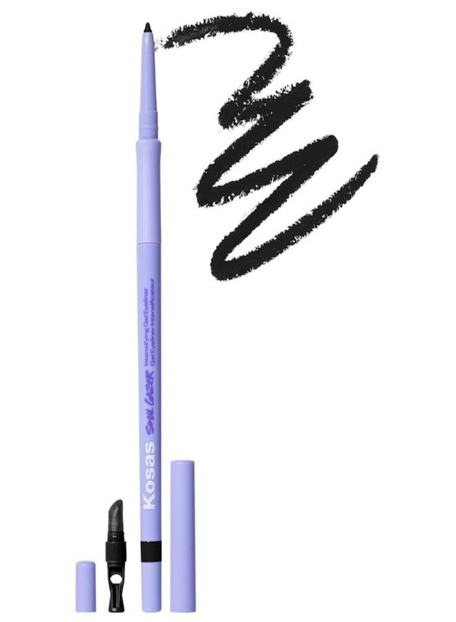 Kosas Soulgazer Waterproof Gel Eyeliner - Long-Lasting, Hypnotize - Intense Black Matte 0.35g