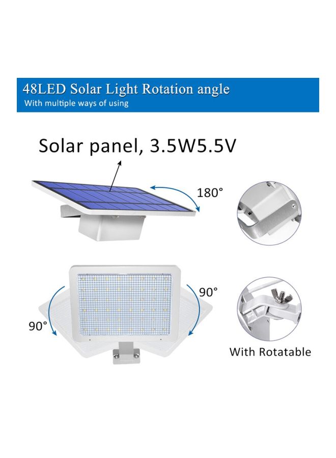 LED Solar Light White 19.7x11.7centimeter