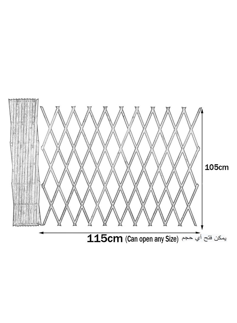 Wooden Trellis Fence White 115x105cm