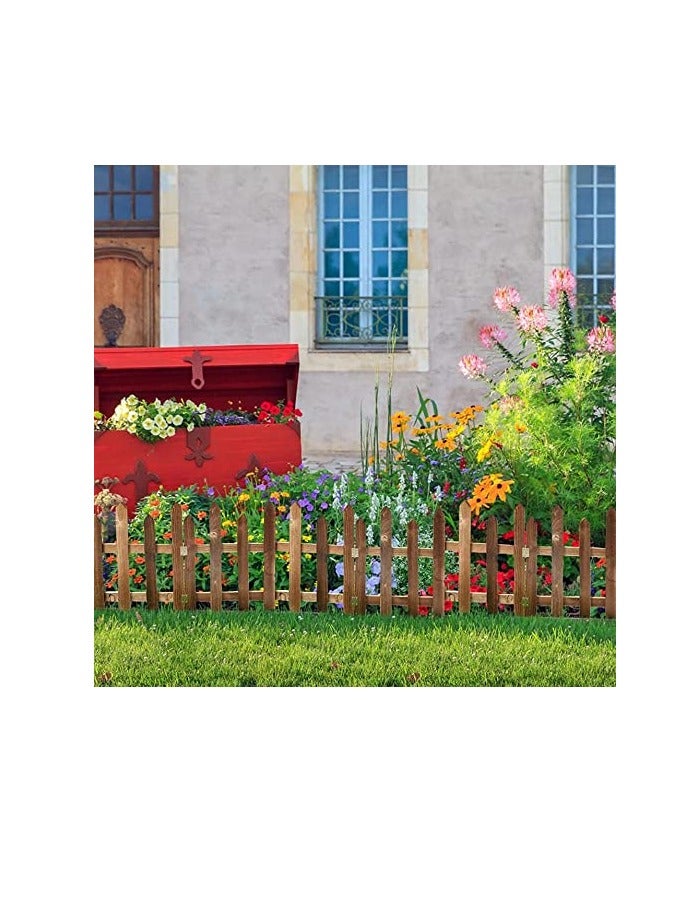 FFD Garden Picket Fence Decorative Landscape Edging Border for Patio, Fairy Garden