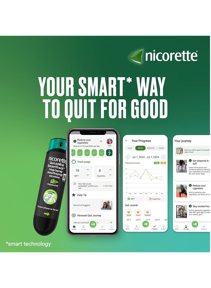 Nicorette QuickMist SmartTrack 1mg/Spray Mouthspray Freshmint 2 x 150 Spray