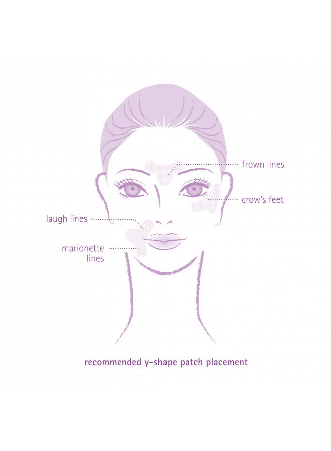 Toute Nuit Wrinkle Patches, Face Tape, Y-Shape - Preventing Frown Lines, Forehead and Around Lips - 20 Patches