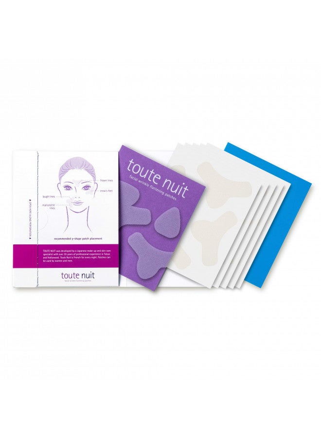 Toute Nuit Wrinkle Patches, Face Tape, Y-Shape - Preventing Frown Lines, Forehead and Around Lips - 20 Patches