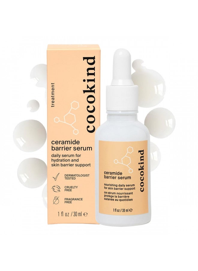 Cocokind Ceramide Serum, Hydrating Serum for Face, Skin Barrier Repair Face Serum with Ceramides, Ceramide Moisturizer and Lactic Acid Serum