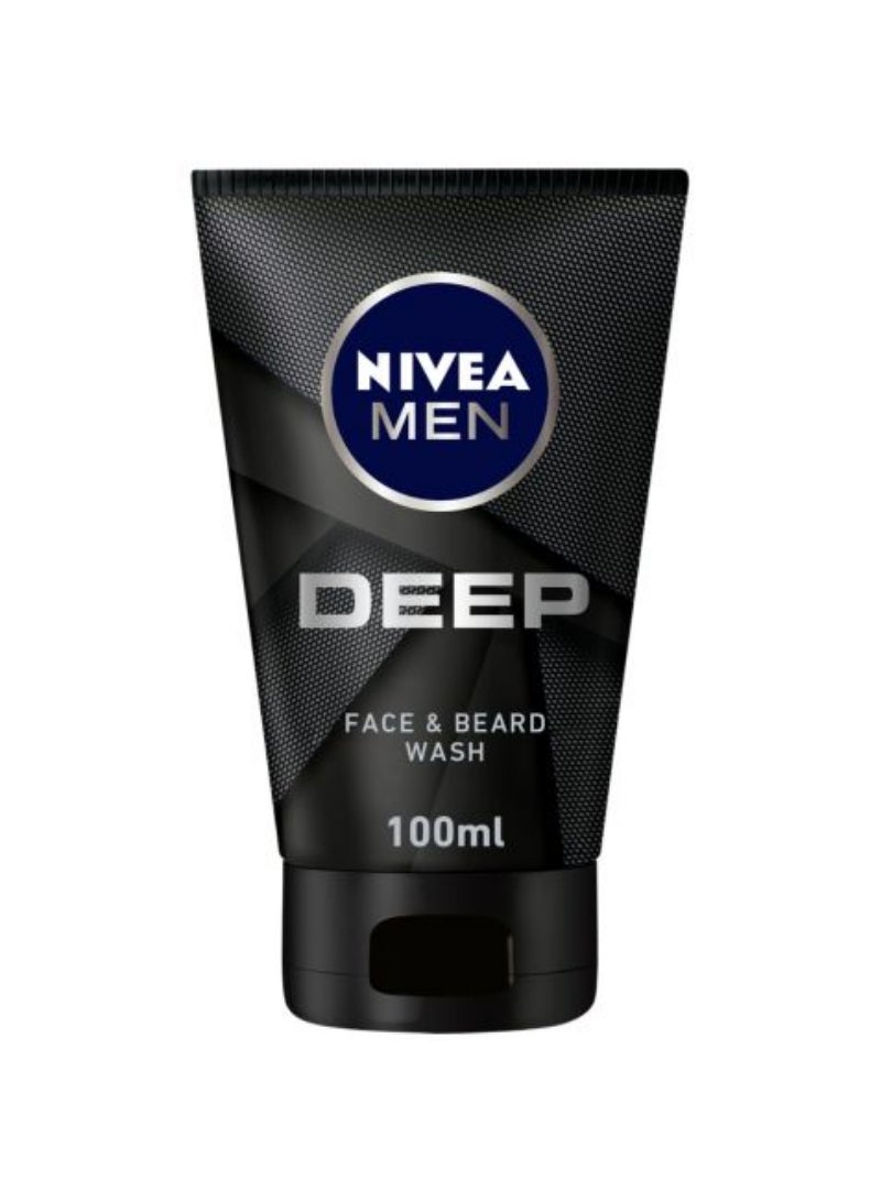 Nivea Men Deep Face & Beard Wash 100Ml