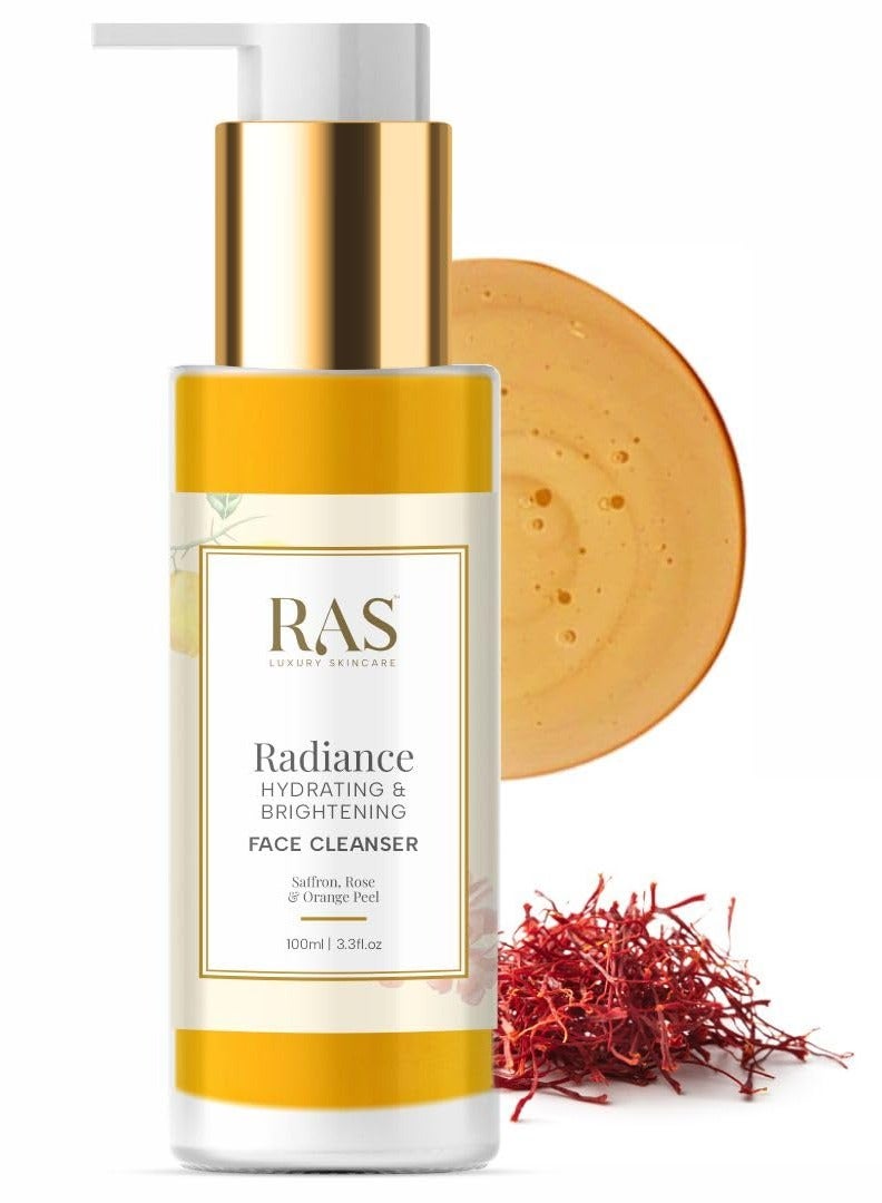 Oils Radiance Hydrating and Brightening Face Wash Enriched With Saffron Rose and Orange Peel Makes Skin Radiant and Supple100ml