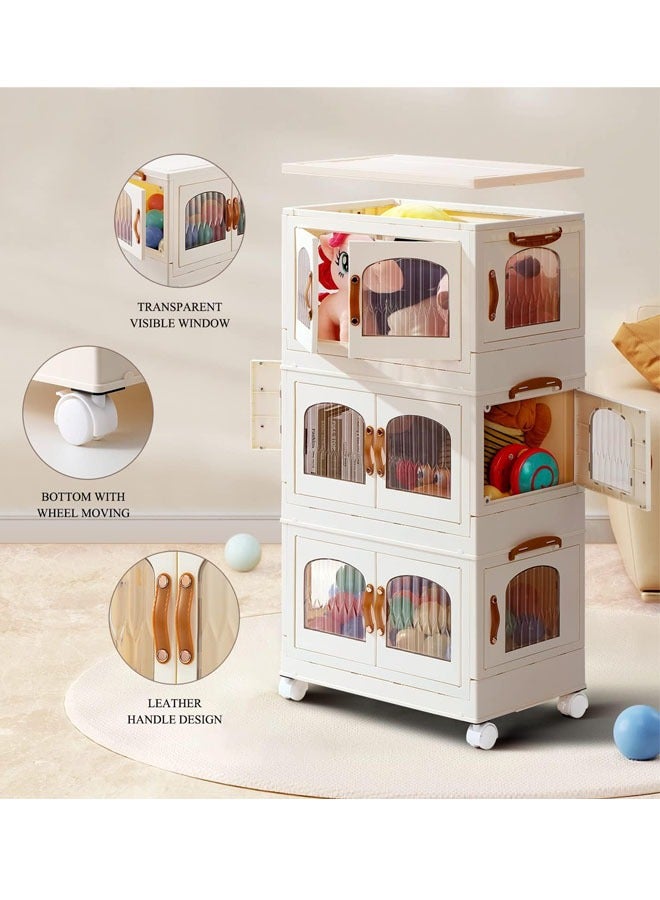 3 Layers Stylish Multi-Functional Storage Cabinet Wardrobe