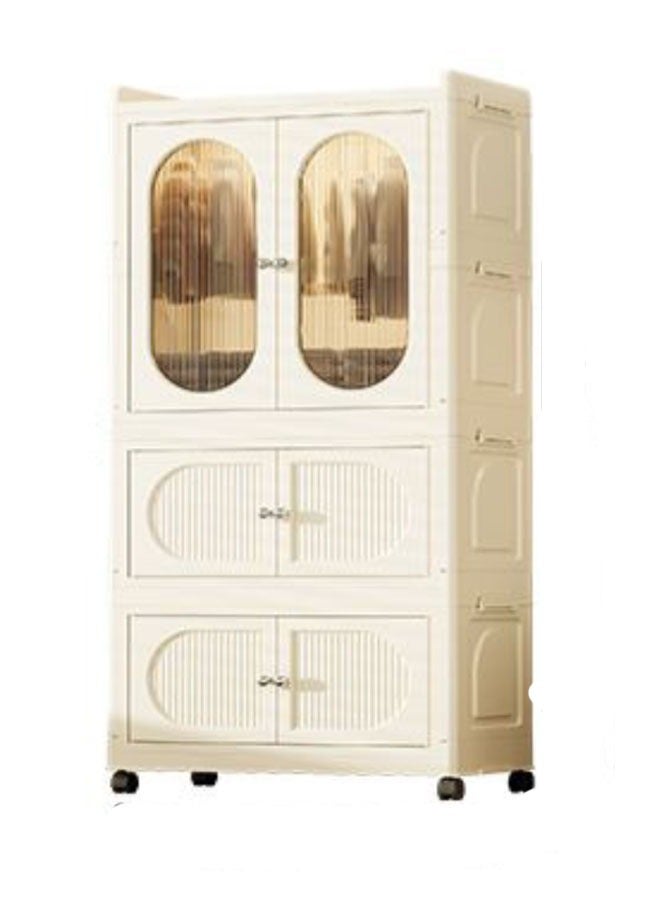 3 Layers Stylish Multi-Functional Storage 1 Cabinet & 2  Wardrobe