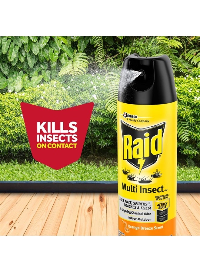Multi Insect Killer, Orange Breeze Scent Bug Killer for Indoor and Outdoor Use, Kills Bugs on Contact, 15 Oz
