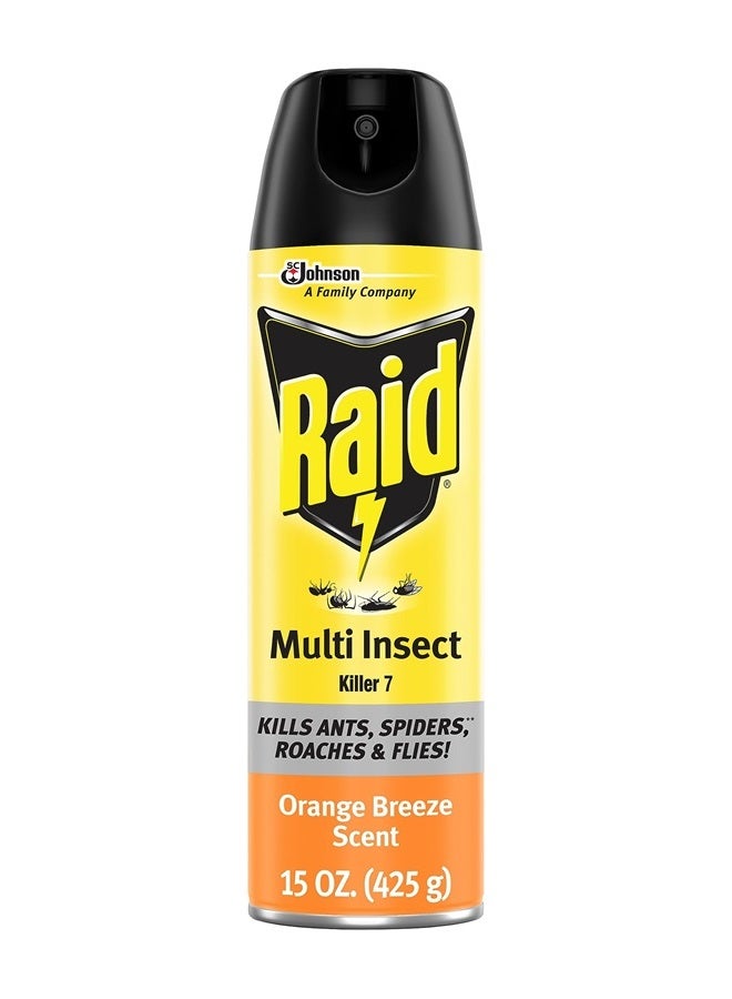 Multi Insect Killer, Orange Breeze Scent Bug Killer for Indoor and Outdoor Use, Kills Bugs on Contact, 15 Oz