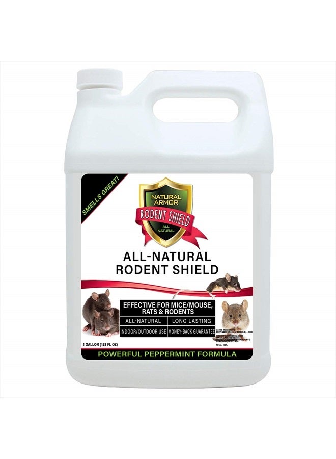 Peppermint Repellent for Mice/Mouse, Rats & Rodents. Natural Spray for Indoor & Outdoor Use Rodent Shield - 128 Fl Oz Gallon Refill