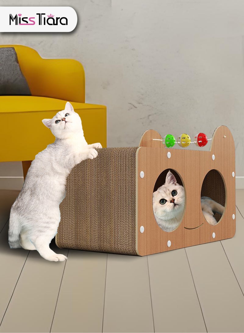 New Cat Scratcher and Bed 2-in-1, Durable and Versatile Enlarged Space for Play and Rest