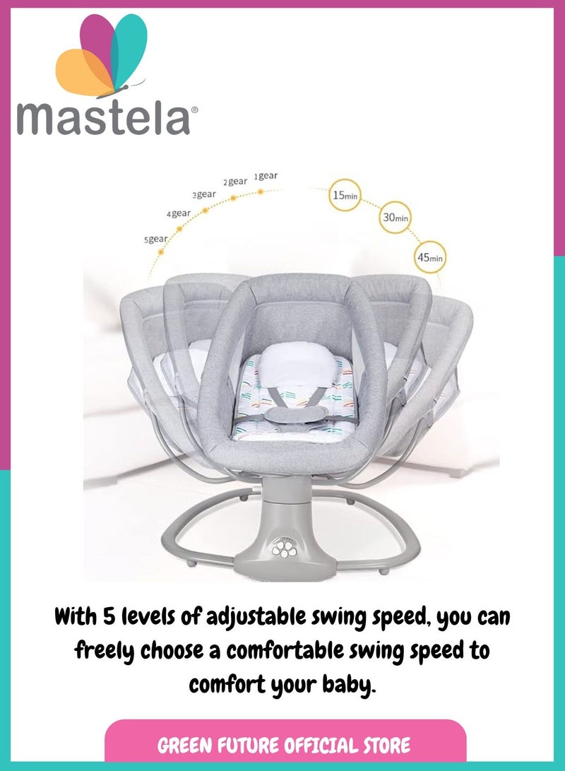 🍼 Baby Bassinet & Cradle Swing Bed with Canopy 🌙 3-in-1 Electric Baby Swing Chair 🎠 Portable Cradle with Mosquito Net for Newborns ✨