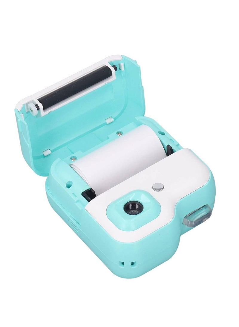 Digital Camera For Kids 48MP Kids Camera With 32GB SD Card Full HD 1080P Cameras Mini Kids Camera With Instant Print Thermal Printer With 3 Thermal Rolls 2.4Inch Eye Protect Screen Camera Green