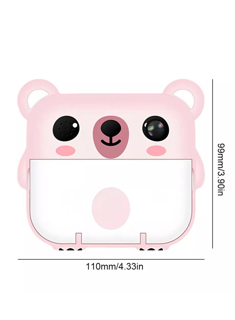 Digital Camera For Kids Camera With 32GB SD Card Full HD 1080P Cameras Mini Kids Camera With Instant Print Thermal Printer With 3 Thermal Rolls 2.4Inch Eye Protect Screen Camera