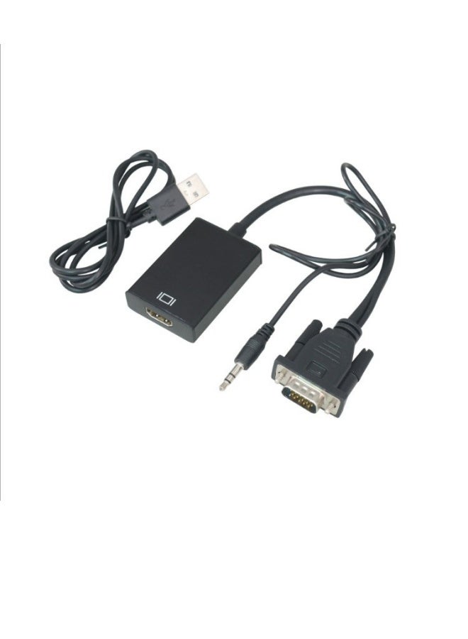 HD Vga To Hdmi Computer To TV Adapter Cable VGA To HDMI With Audio And Power Supply