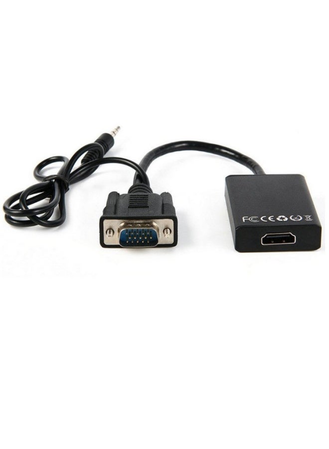 HD Vga To Hdmi Computer To TV Adapter Cable VGA To HDMI With Audio And Power Supply