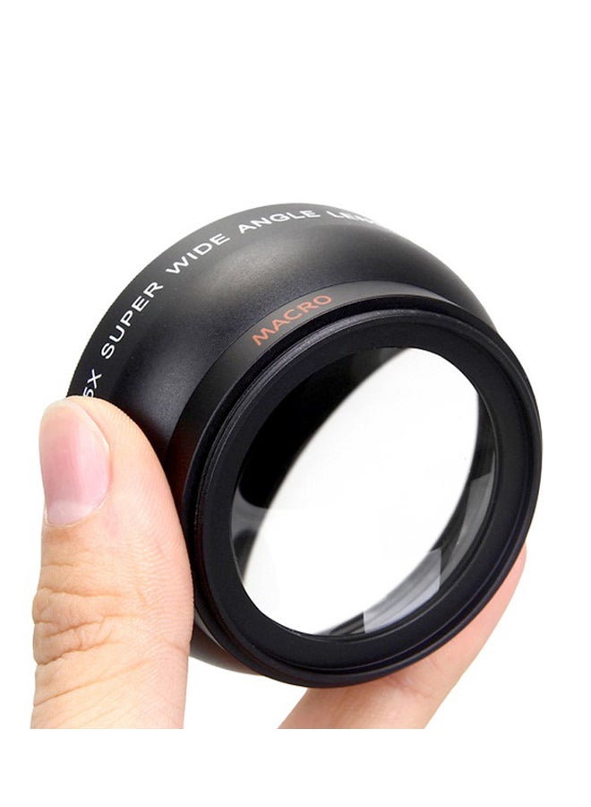 2-In-1 Super Wide Angle Macro Lens Black