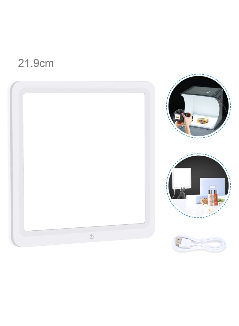 PULUZ 20cm Mini LED Photography Shadowless Light Lamp Panel Pad, 20cm x 20cm Effective Area