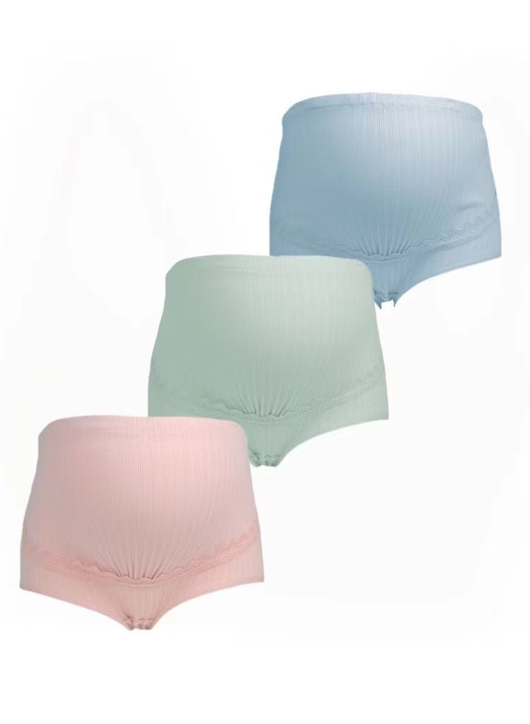 Maternity Panties High Waisted Belly Support Maternity Pants 3-Pack