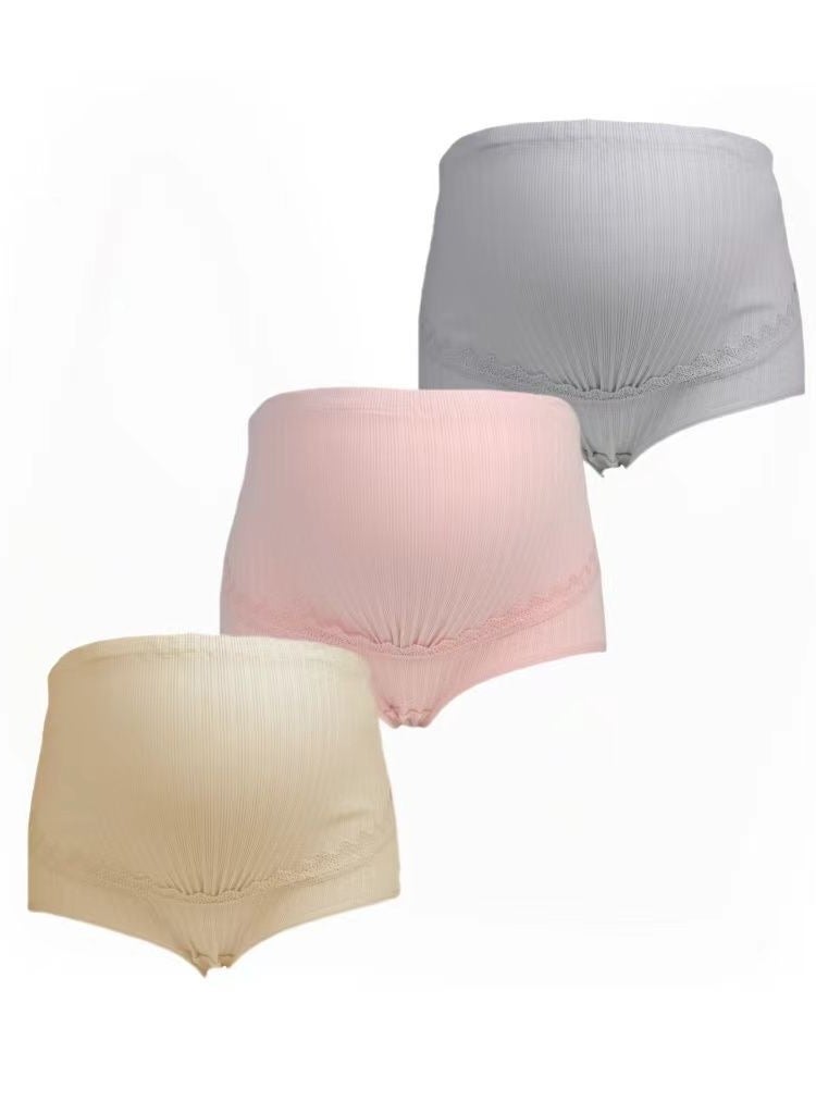 Maternity Panties High Waisted Belly Support Maternity Pants 3-Pack