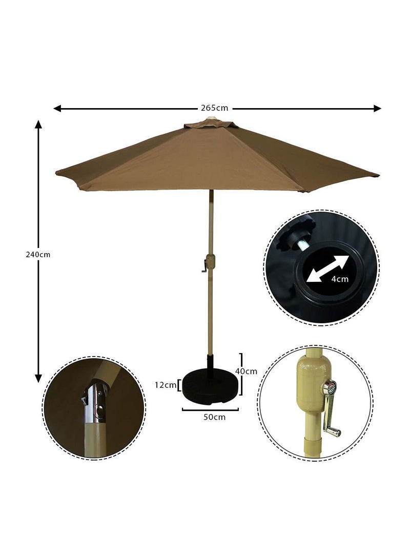 Waterproof Parasol Umbrella With Base