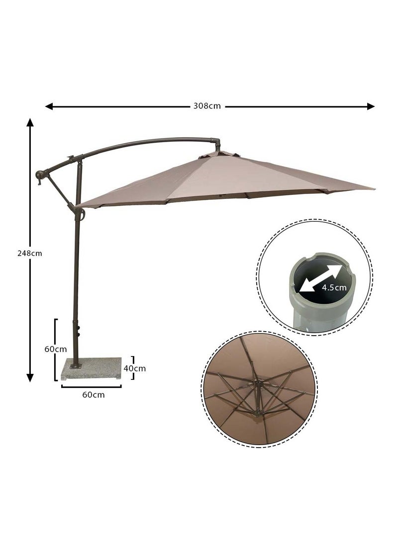 Umbrella Parasol with Granite Stand