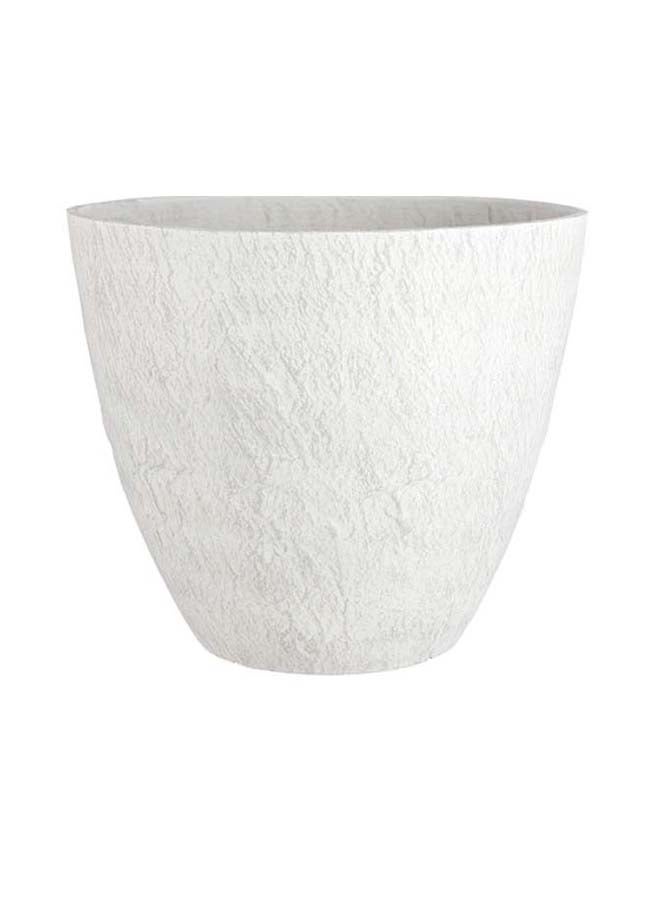 Suncoast Bravo Outdoor Round Pot Planter-Off White