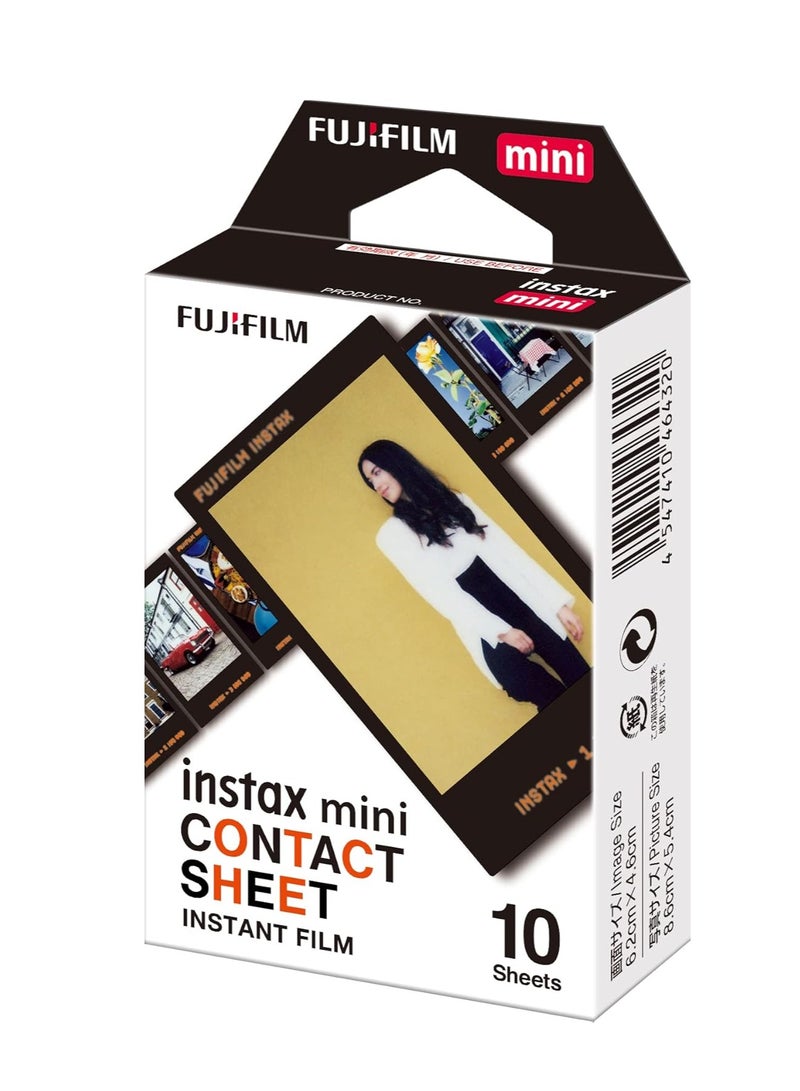 instax mini film Contact sheet border, 10 shot pack