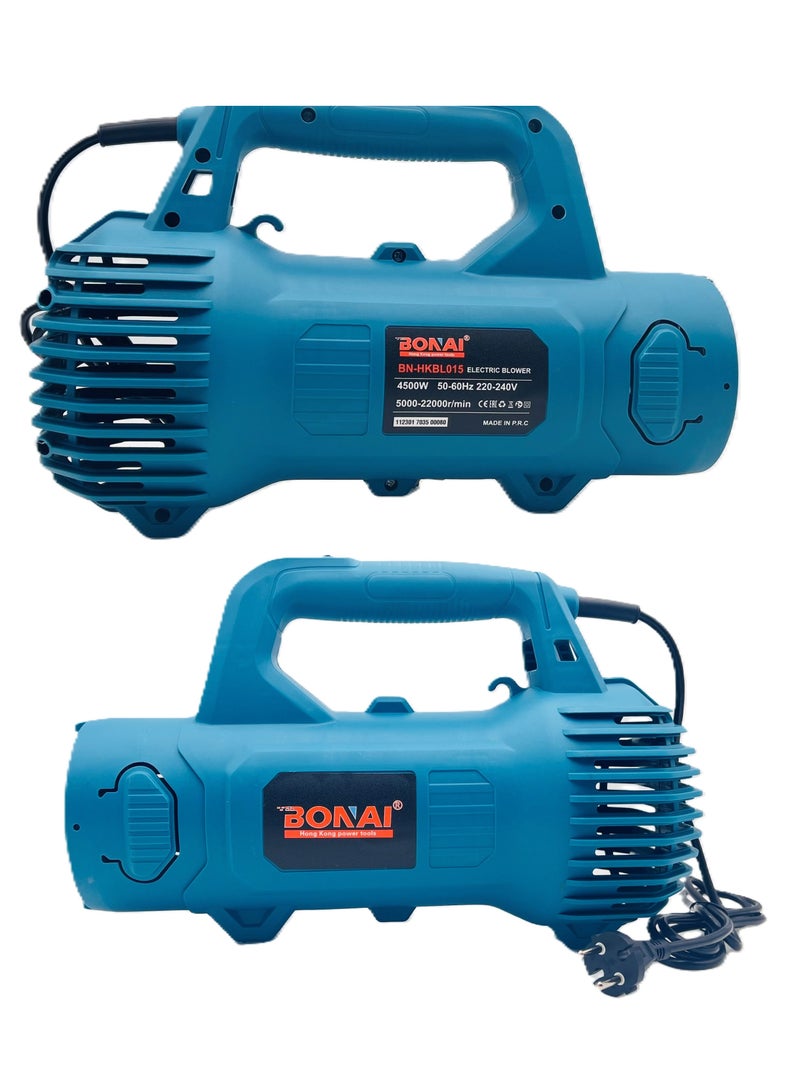 BONAI Electric Blower, 4500W Power, 5000-22000 RPM, 220-240V, Heavy Duty Portable Leaf and Dust Blower for Outdoor and Indoor Use, BN-HKBL015