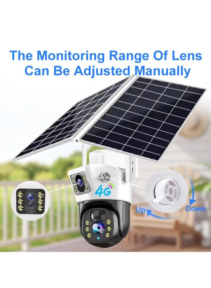 4G Sim Card CCTV Camera Solar Security Camera System Wireless Outdoor V380 pro 4G PTZ Solar Camera