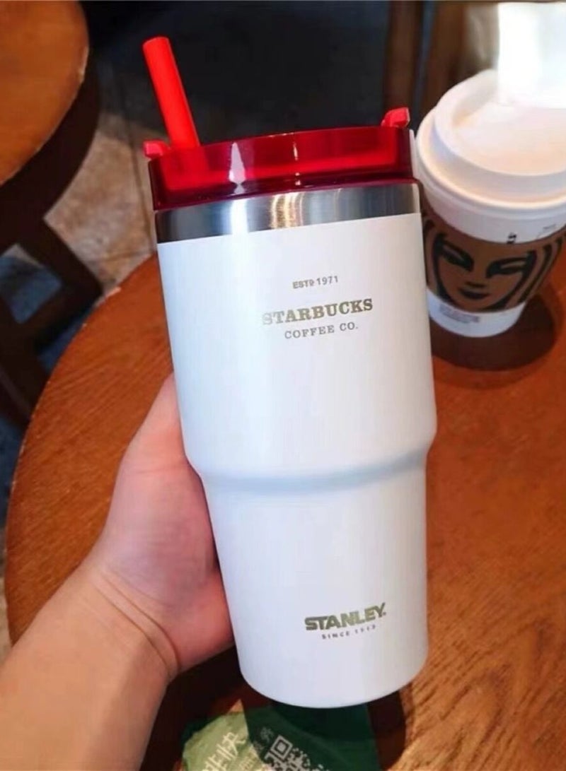 Stanley Insulated mug with straw lid, for water, Iced Tea or Coffee, Juice and Smoothie 20 oz.