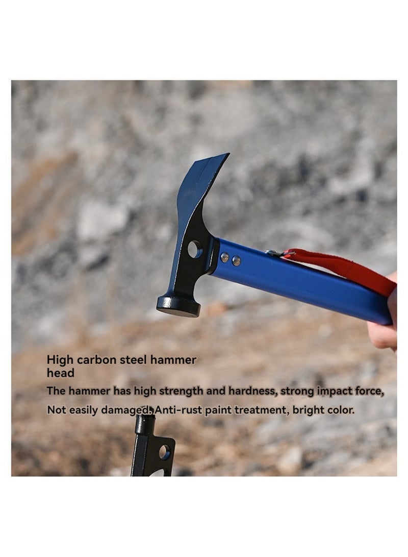 2Pcs Multifunctional Hammer Outdoor Camping Mountain Climbing Hammer (Random Color)