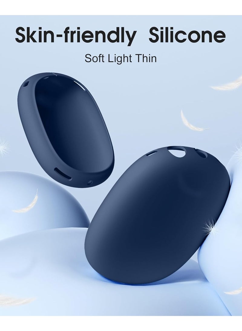 Suitable for Airpods Max Protective Cover Apple Max Earphone Shell Solid Color Silicone Soft Shell Earphone Cover Three-Piece Set