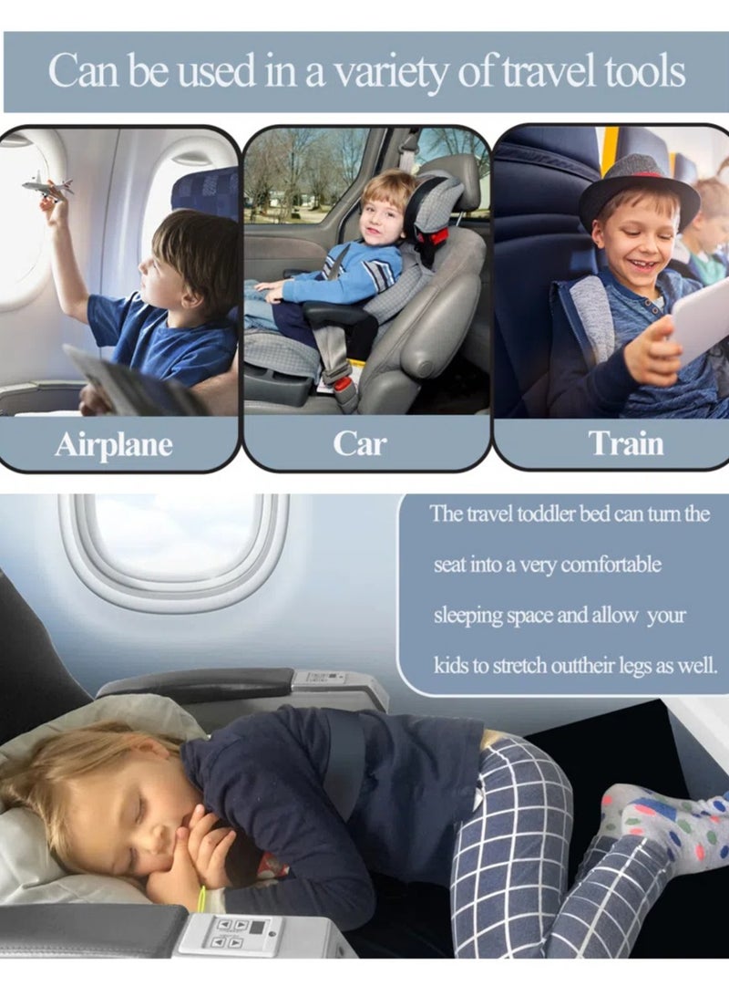 Travel Bed for Toddler, Airplane Bed, Comfortable and Safe Airplane Seat Extender Flight Sleep Child Lying Down Leg Rest