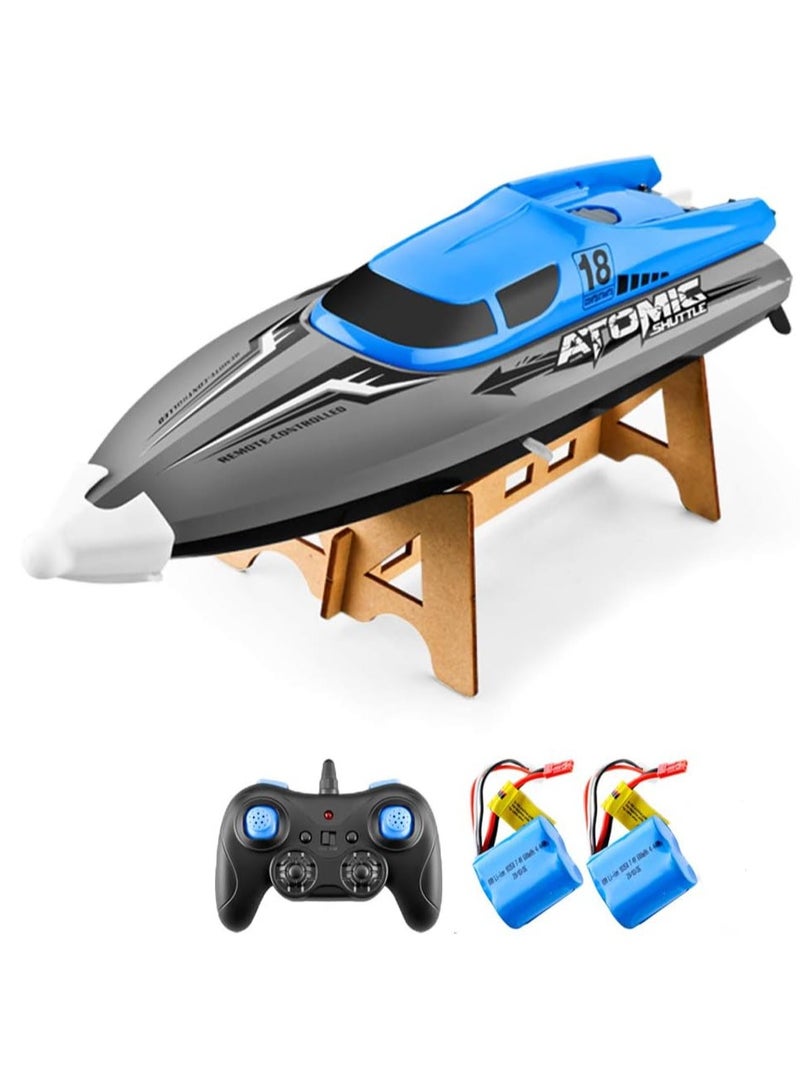 Remote Control Boat Remote Control Boat 30KM/H High Speed IPV7 Waterproof 2.4GHz 4 Channel Racing Boat for Kids Adults 2Batteries