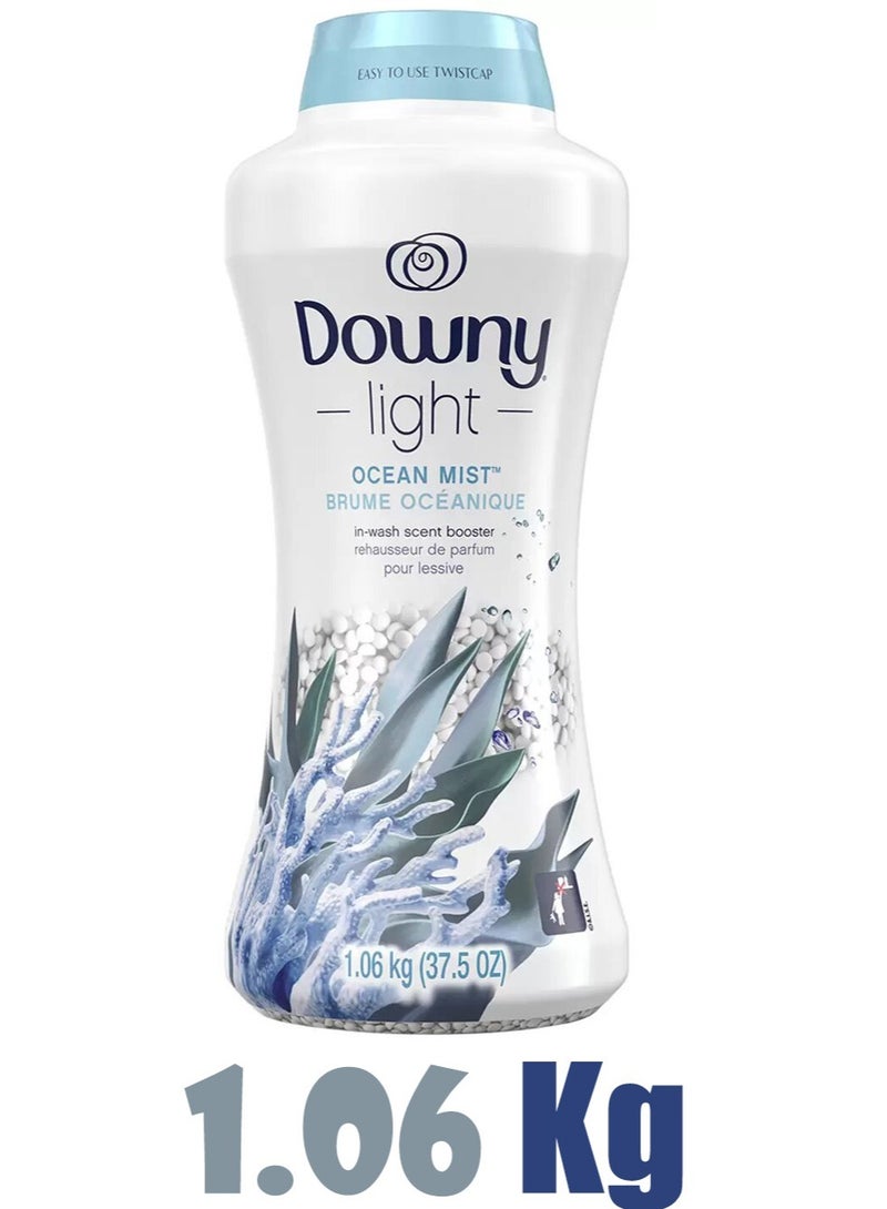 Downy Light Ocean Mist Scented In-Wash Scent Booster Beads - Coastal Bliss for Fresh Fabrics, 963g