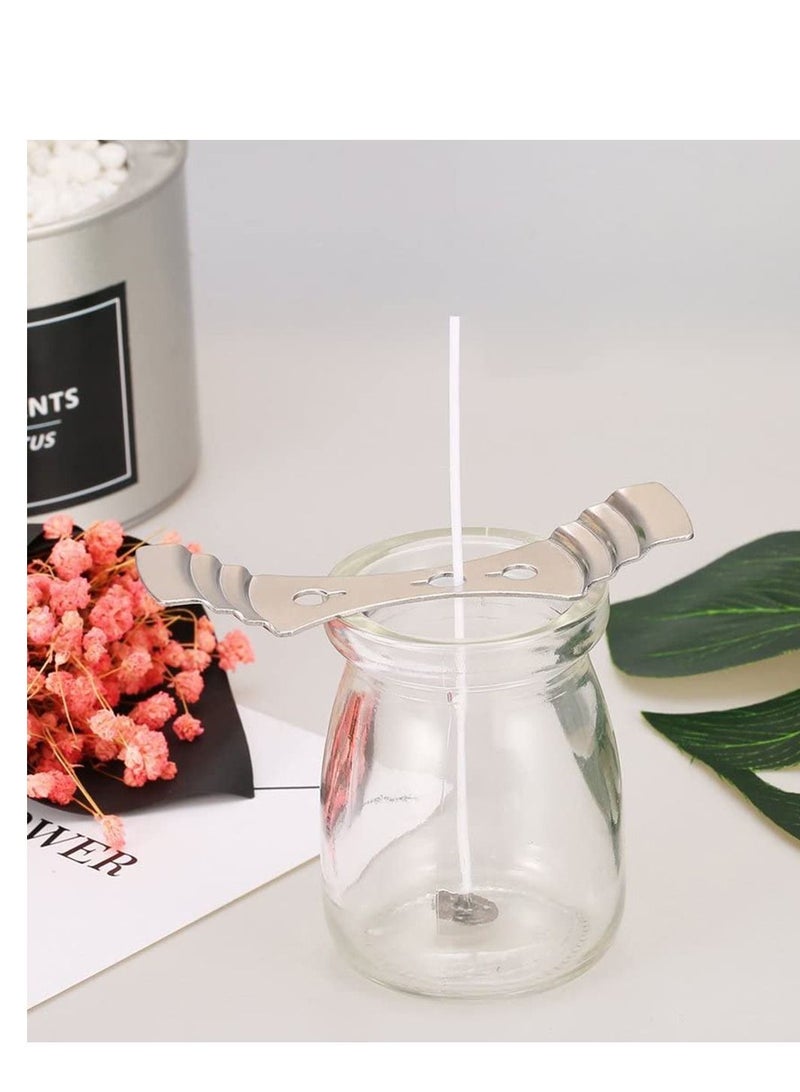 Candle Wick, Butter Wick, Wax Wire Natural Candle Wicks with Tabs 100pcs 100% Natural Cotton Core Low Smoke Pre-Waxed for Candle Making, Pre Waxed Wicks for Scented Candle Making 6-Inch